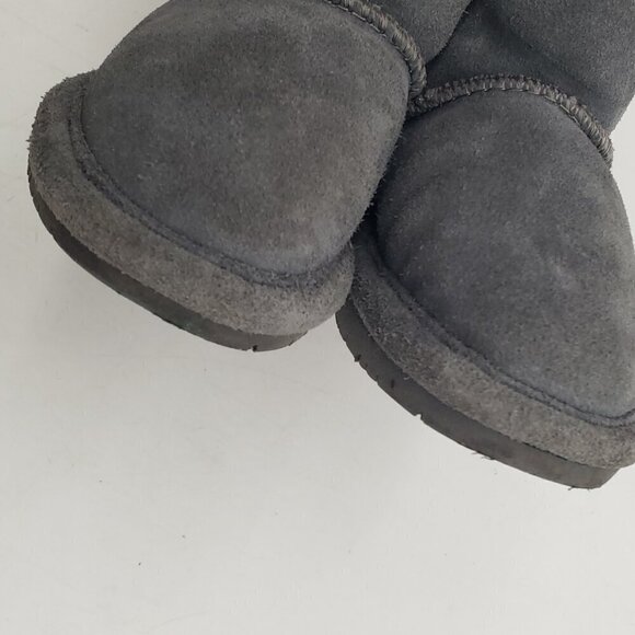 Bearpaw Rosaline Toddler Girls' Gray Suede Leather Warm Winter Boots Size 8 - Picture 12 of 13
